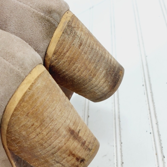 Susina Blakely Tan Suede Slip On Block Heel Ankle Boots / Booties H980 - Picture 11 of 14